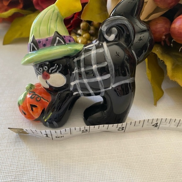 Ceramic Hand Painted Halloween Black Cat - Picture 5 of 6